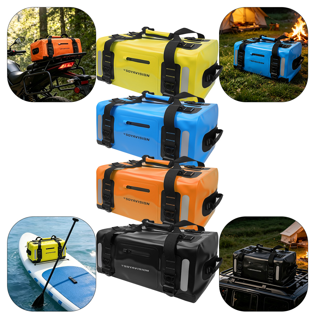 Outdoor Adventure Rafting - Водонепроницаемая сумка-кофр для мотоцикла 20L 40L
