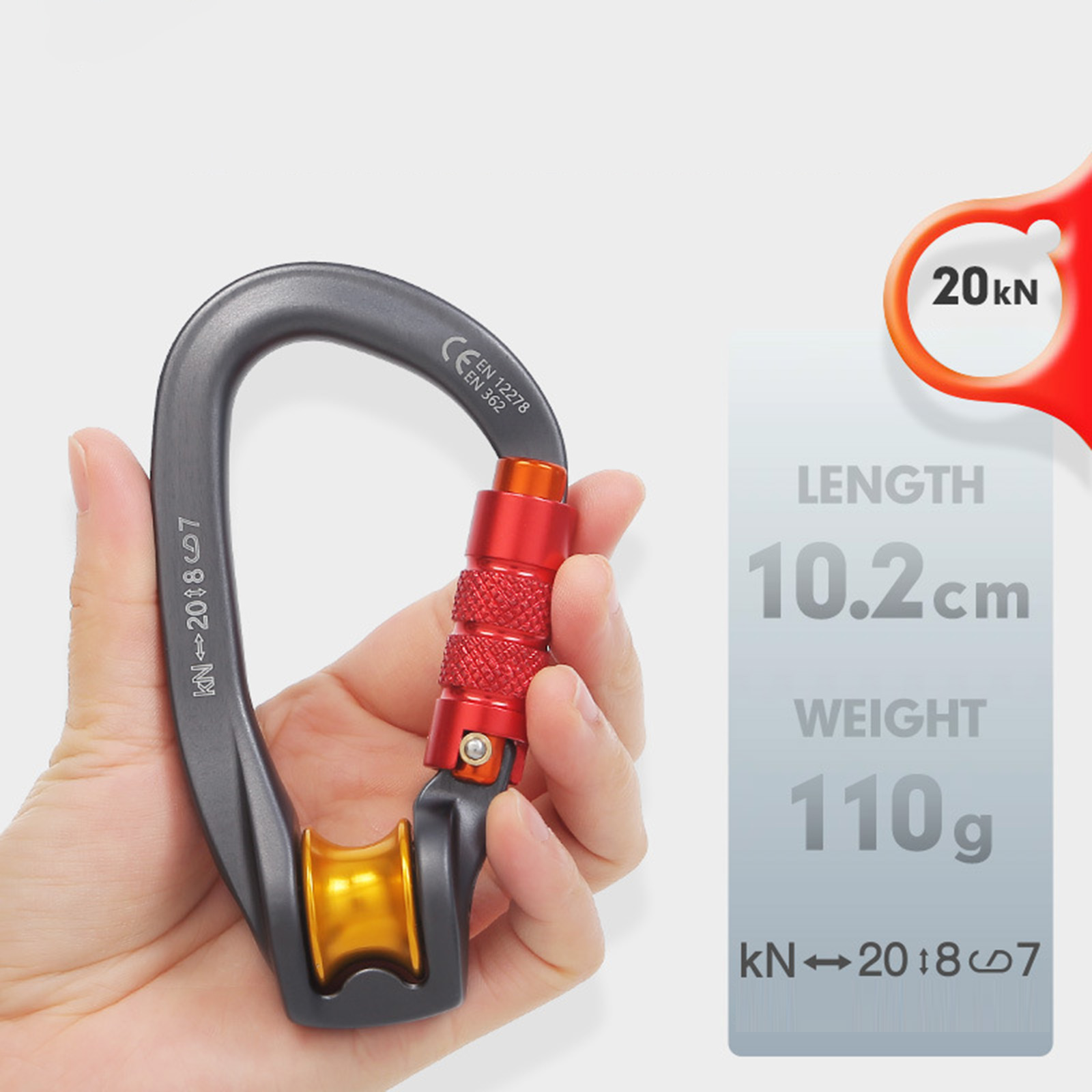 Замок-карабин для альпинизма,  – обзор и цена Carabiner Locking D