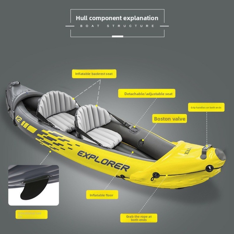 Надувная лодка для двух челове – обзор и цена Outdoor Adventure Rafting
