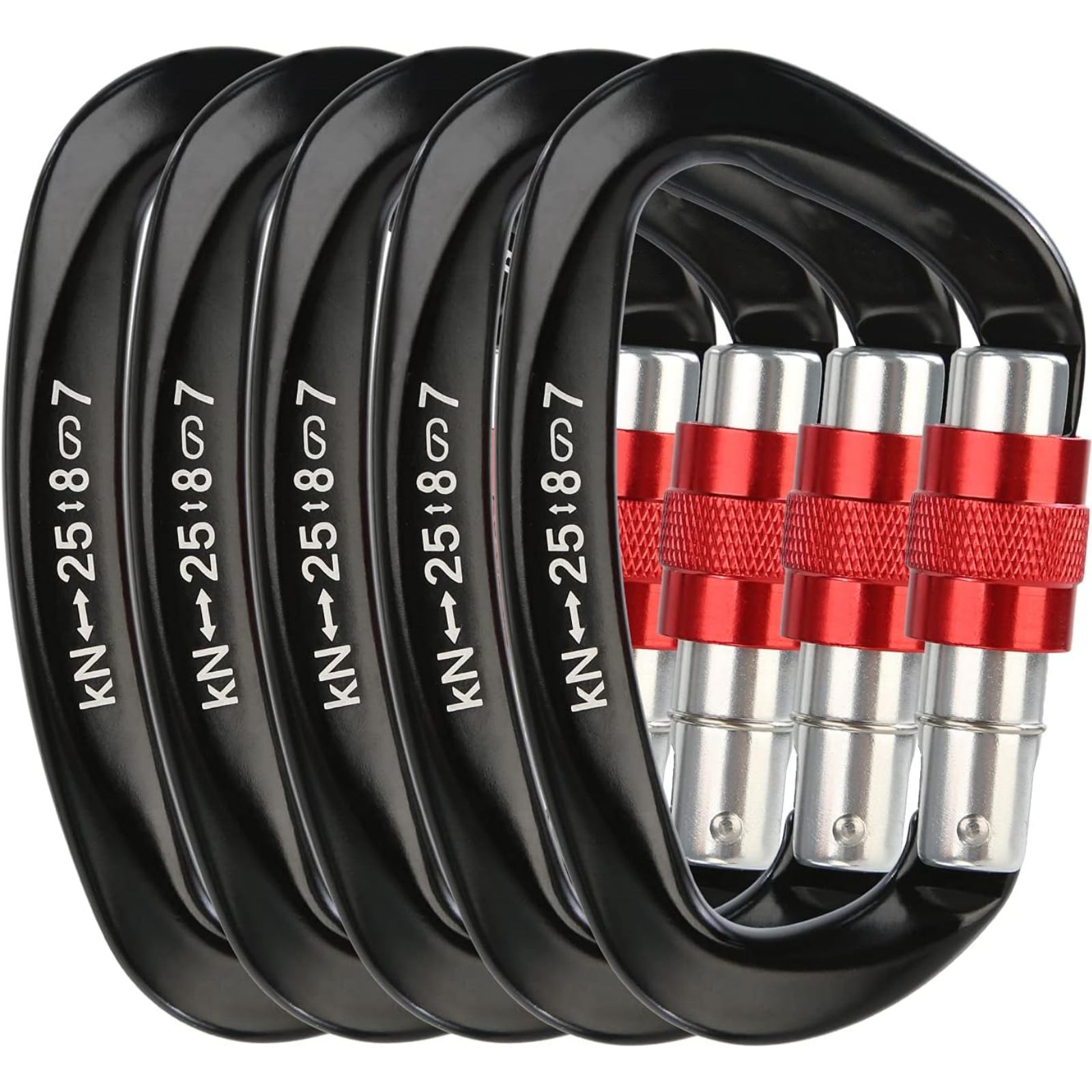 5 шт./компл. 25KN D-образный а – обзор и цена Carabiner Locking D